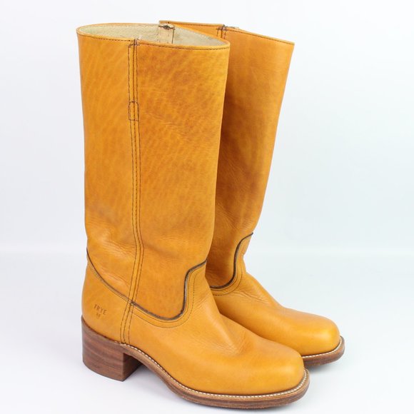 Frye Shoes - FRYE Campus boots banana yellow leather harness